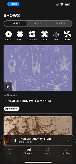 DIA! Radio app screenshot